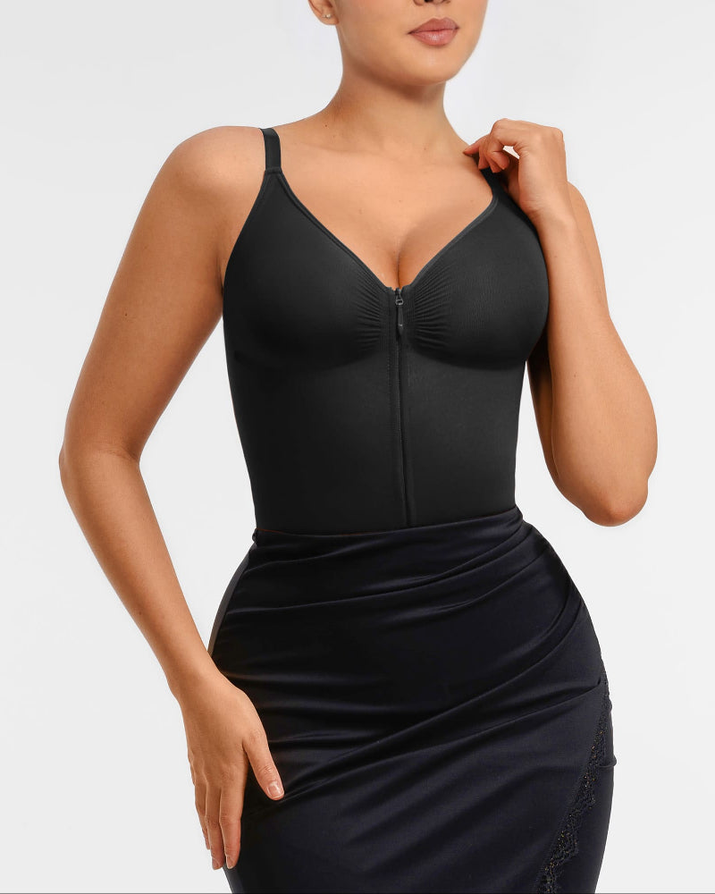 Women's Seamless Shaping Bodysuit with Zip for All-Day Wear