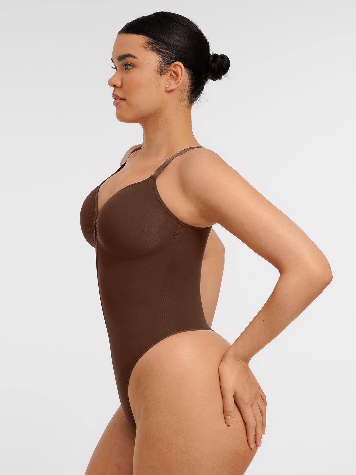 Women's Seamless Shaping Bodysuit with Zip for All-Day Wear