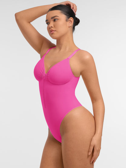 Women's Seamless Shaping Bodysuit with Zip for All-Day Wear