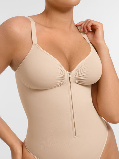 Women's Seamless Shaping Bodysuit with Zip for All-Day Wear