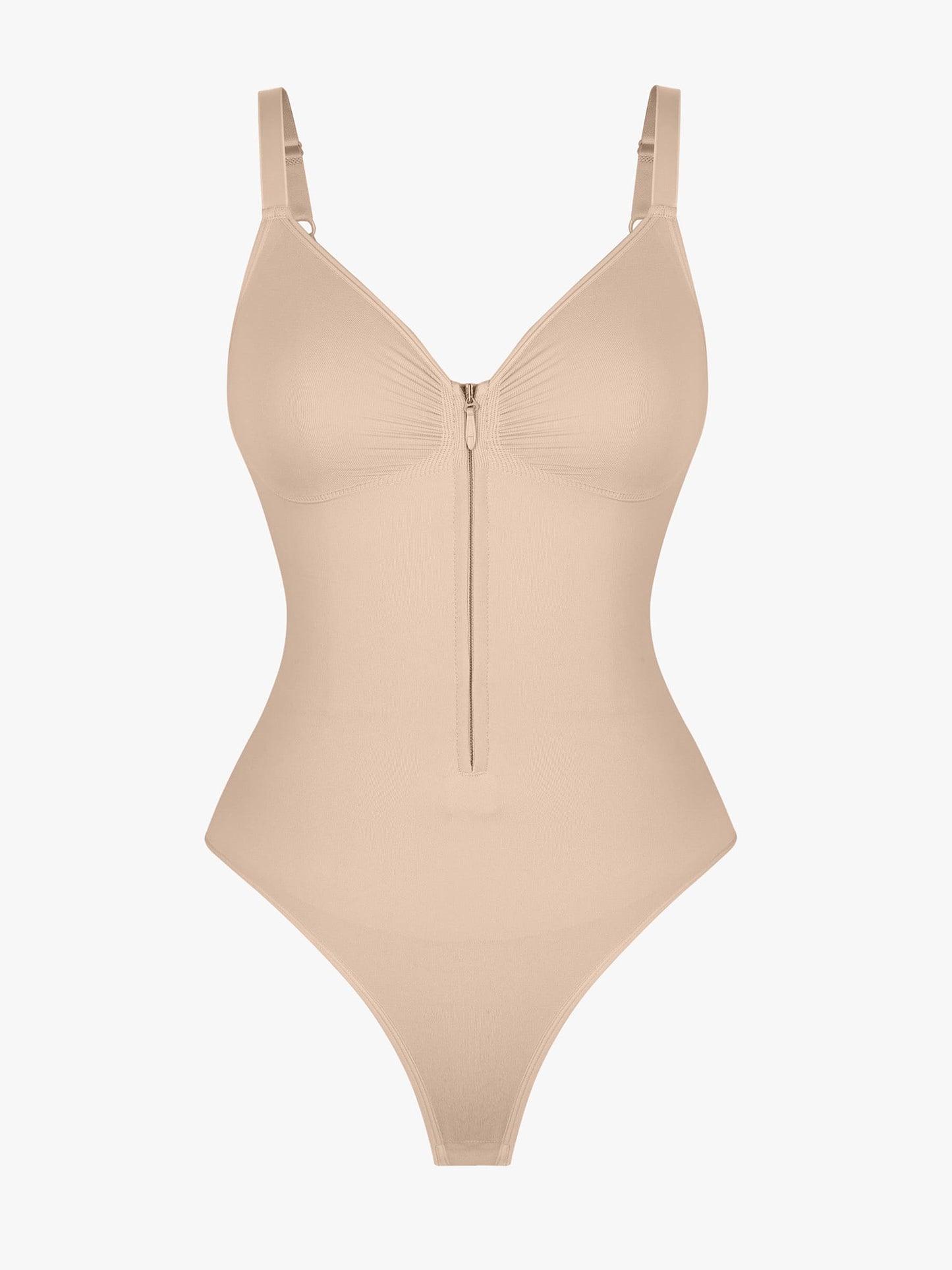 Women's Seamless Shaping Bodysuit with Zip for All-Day Wear