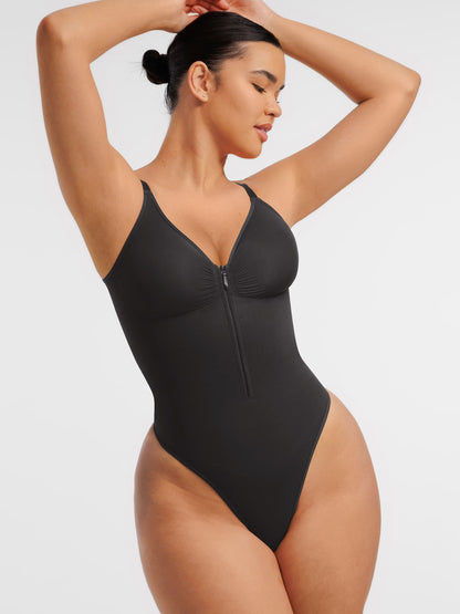 Women's Seamless Shaping Bodysuit with Zip for All-Day Wear