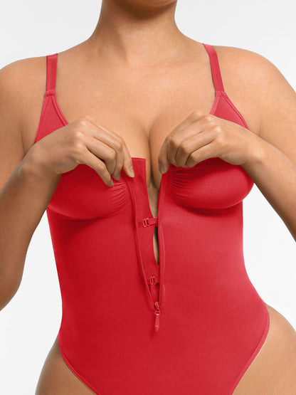 Women's Seamless Shaping Bodysuit with Zip for All-Day Wear