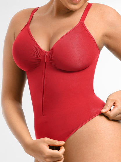 Women's Seamless Shaping Bodysuit with Zip for All-Day Wear