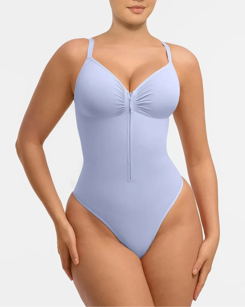 Women's Seamless Shaping Bodysuit with Zip for All-Day Wear