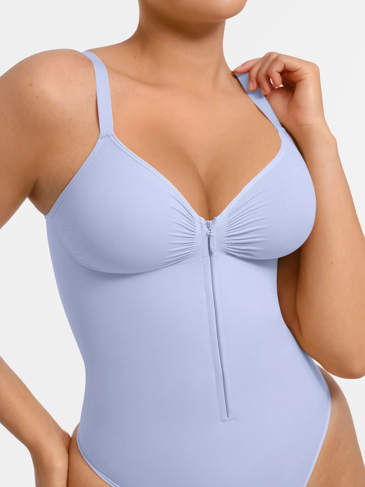 Women's Seamless Shaping Bodysuit with Zip for All-Day Wear