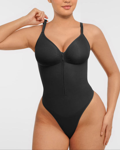 Women's Seamless Shaping Bodysuit with Zip for All-Day Wear