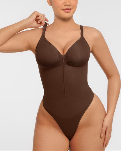 Women's Seamless Shaping Bodysuit with Zip for All-Day Wear