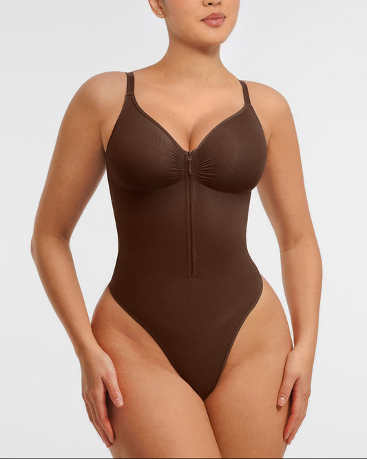 Women's Seamless Shaping Bodysuit with Zip for All-Day Wear