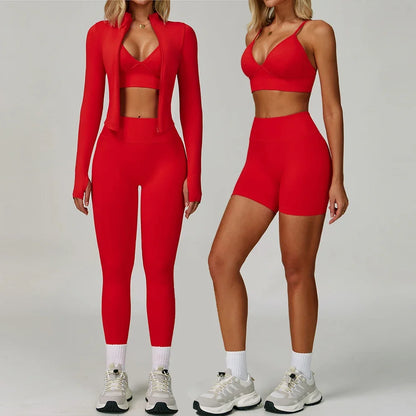 Women's Seamless Yoga Sets with Sports Bra for Gym