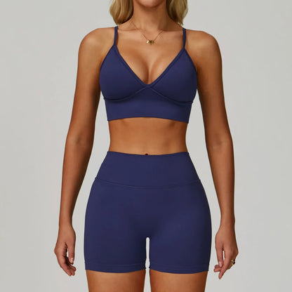Women's Seamless Yoga Sets with Sports Bra for Gym