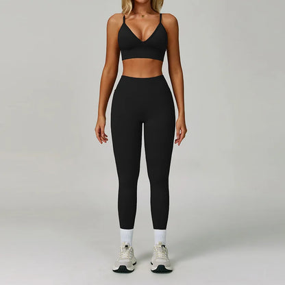 Women's Seamless Yoga Sets with Sports Bra for Gym