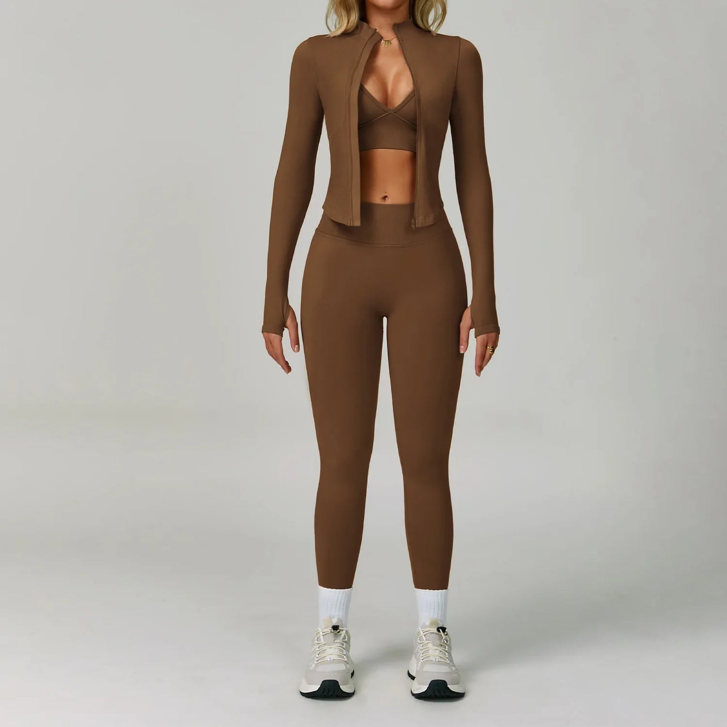 Women's Seamless Yoga Sets with Sports Bra for Gym