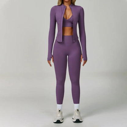 Women's Seamless Yoga Sets with Sports Bra for Gym