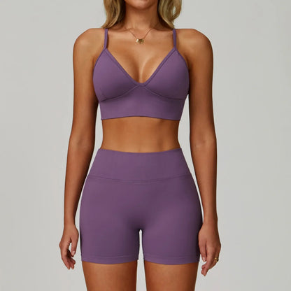 Women's Seamless Yoga Sets with Sports Bra for Gym