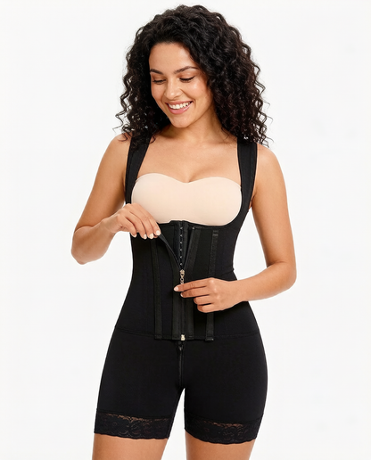 Women's Shapewear Bodysuit with Open Bust for Recovery