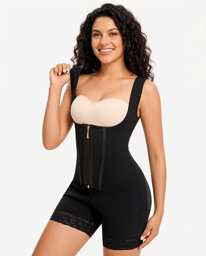 Women's Shapewear Bodysuit with Open Bust for Recovery