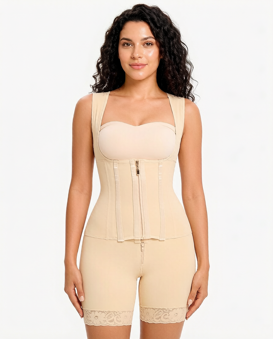 Women's Shapewear Bodysuit with Open Bust for Recovery
