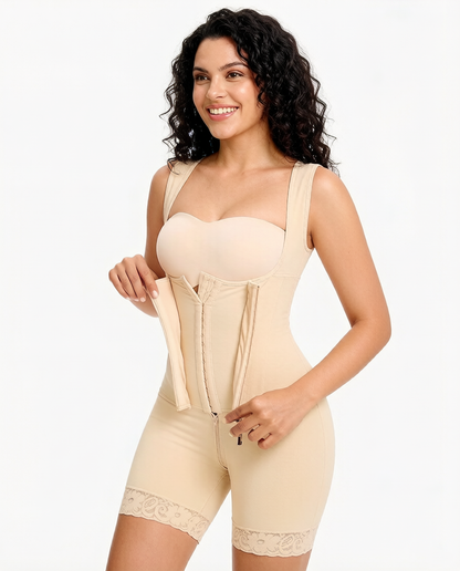 Women's Shapewear Bodysuit with Open Bust for Recovery