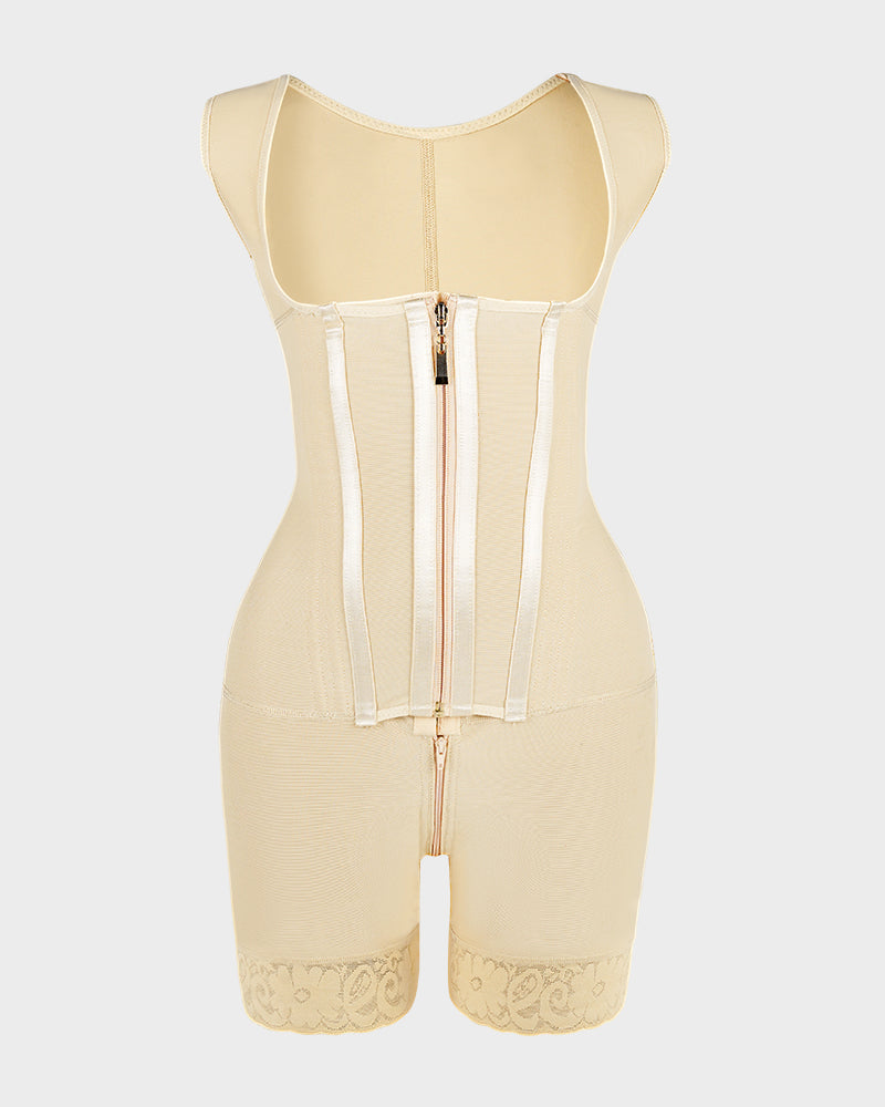 Women's Shapewear Bodysuit with Open Bust for Recovery
