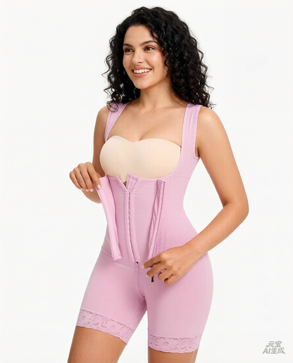 Women's Shapewear Bodysuit with Open Bust for Recovery