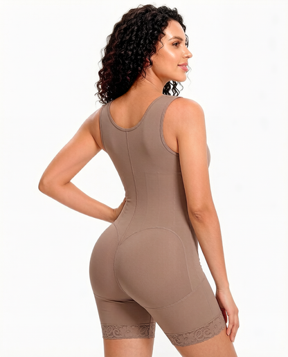 Women's Shapewear Bodysuit with Open Bust for Recovery