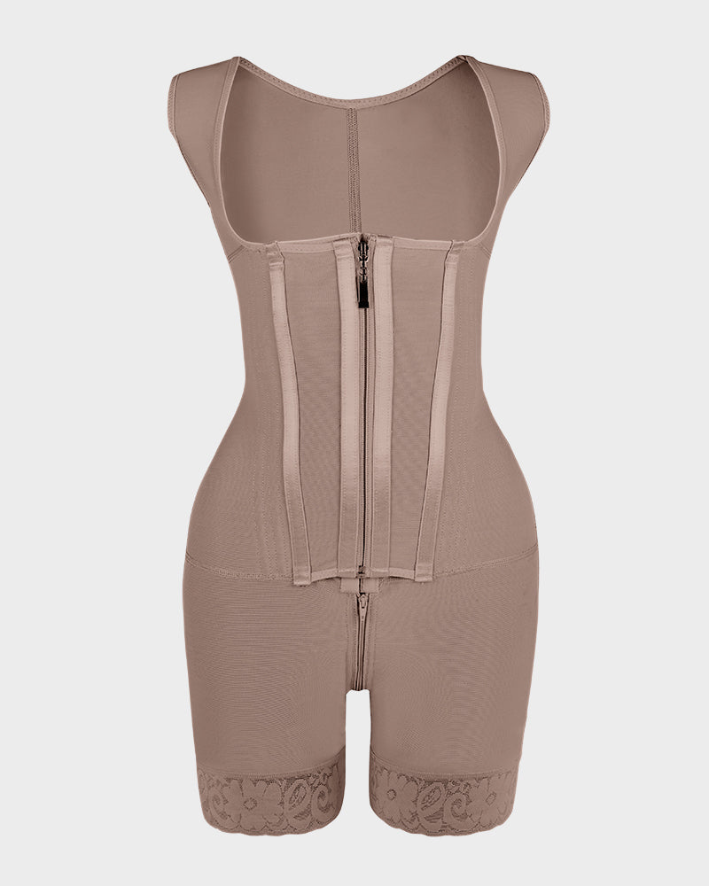 Women's Shapewear Bodysuit with Open Bust for Recovery