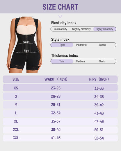 Women's Shapewear Bodysuit with Open Bust for Recovery