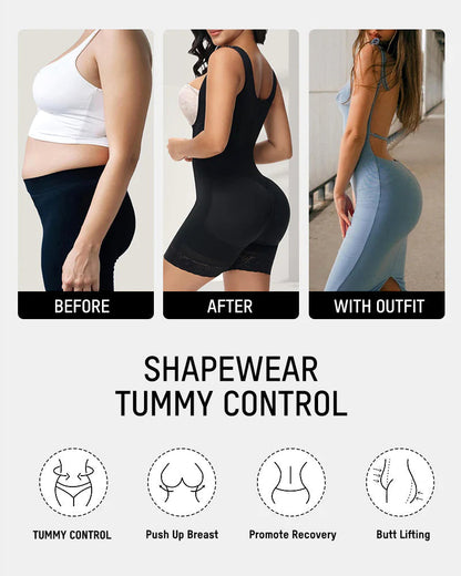 Women's Shapewear Bodysuit with Open Bust for Recovery