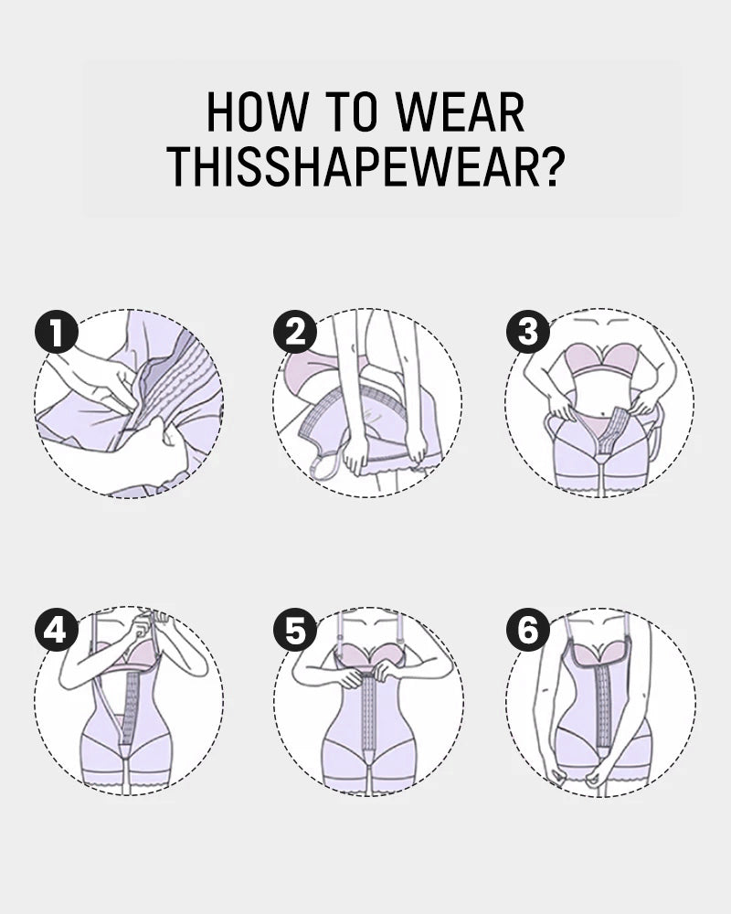 Women's Shapewear Bodysuit with Open Bust for Recovery