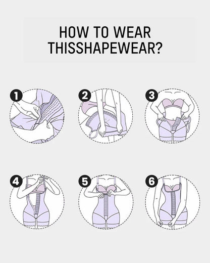 Women's Shapewear Bodysuit with Open Bust for Recovery