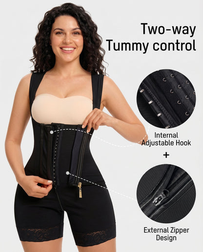 Women's Shapewear Bodysuit with Open Bust for Recovery