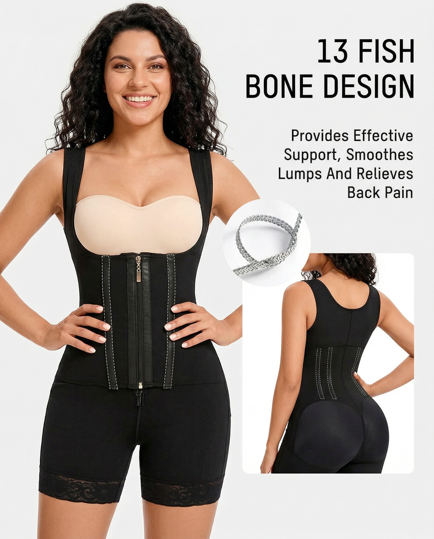 Women's Shapewear Bodysuit with Open Bust for Recovery