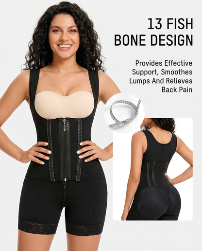 Women's Shapewear Bodysuit with Open Bust for Recovery