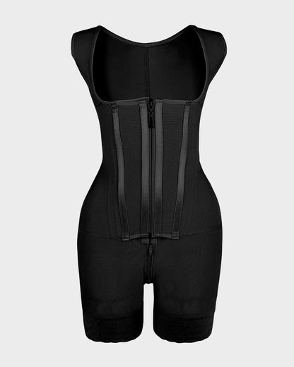 Women's Shapewear Bodysuit with Open Bust for Recovery