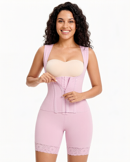 Women's Shapewear Bodysuit with Open Bust for Recovery