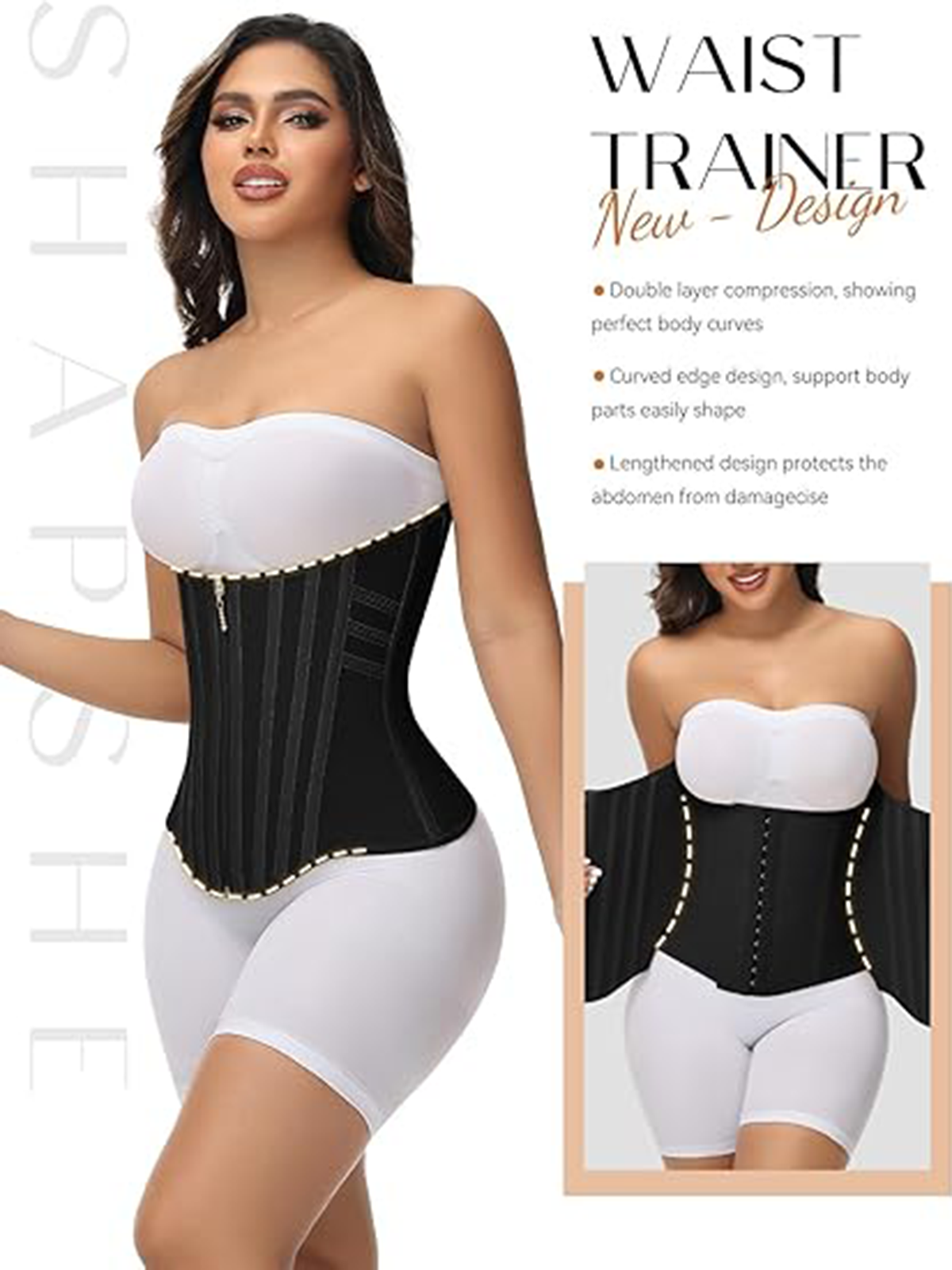 Women's Shapewear Corset with 23 Steel Bones for Workout