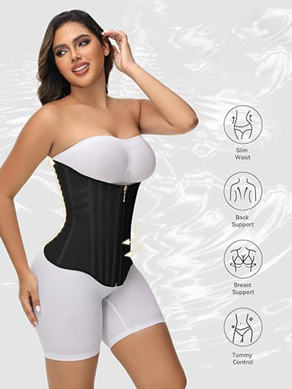 Women's Shapewear Corset with 23 Steel Bones for Workout