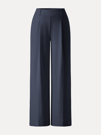 Women's Stretchy Wide Leg Pants with High Rise for Office