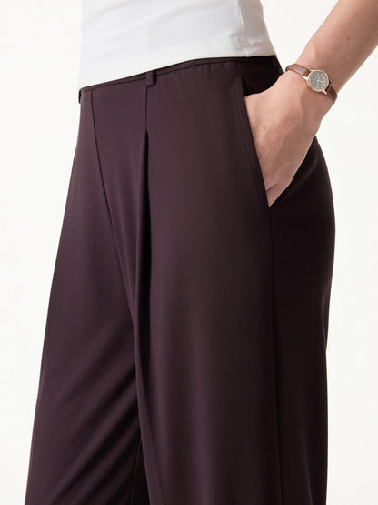 Women's Stretchy Wide Leg Pants with High Rise for Office