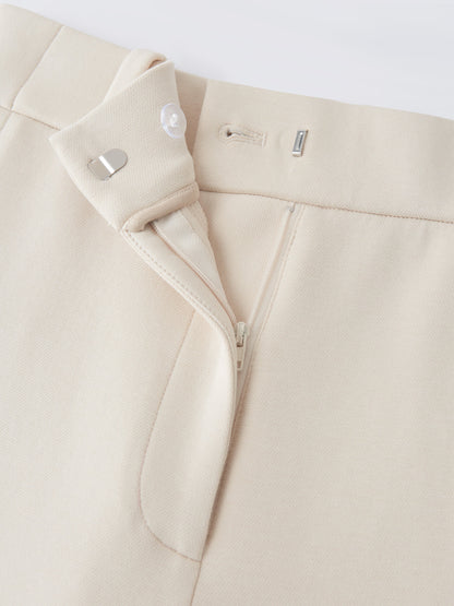 Women's Stretchy Wide-Leg Trousers with Fly-Front for Work