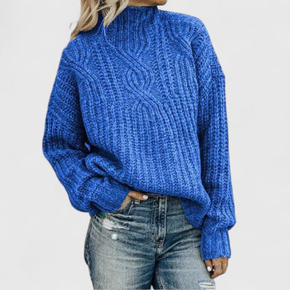 Women's Sweater with Cable Knit for Transitional Weather