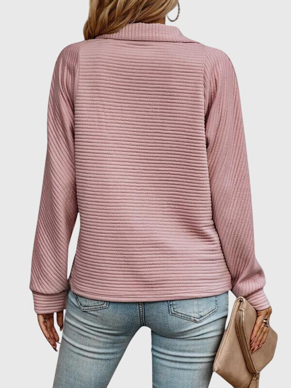 Women's Sweater with Zip-front for All-Year Layering