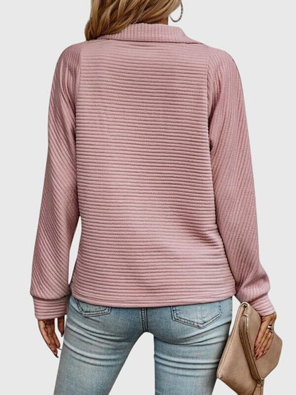 Women's Sweater with Zip-front for All-Year Layering