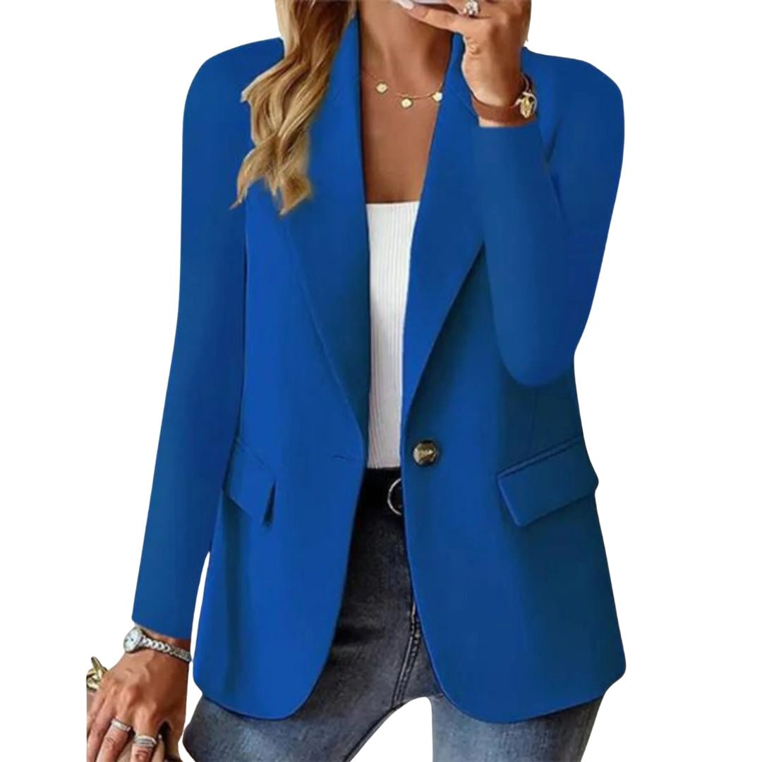 Women's Tailored Blazer with Notched Lapel for Office Use