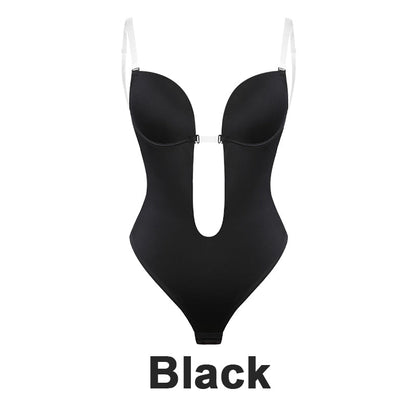 Women's Thong Bodysuit with Built-in Bra for Backless