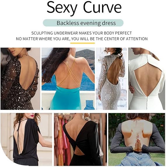 Women's Thong Bodysuit with Built-in Bra for Backless