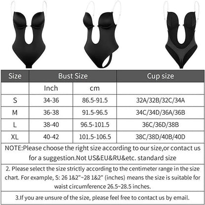 Women's Thong Bodysuit with Built-in Bra for Backless