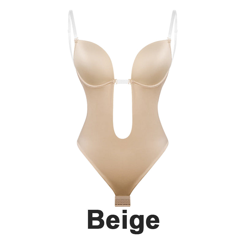 Women's Thong Bodysuit with Built-in Bra for Backless