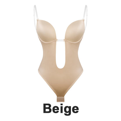 Women's Thong Bodysuit with Built-in Bra for Backless